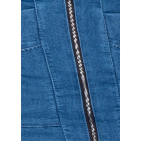 Stretch Denim Crop Top & Skirt Set - Picture 7 of 14